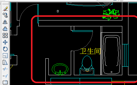 cad2008新手自学教程40cad卫生间画法