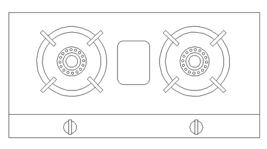 cad室内设计:cad燃气灶怎么画?