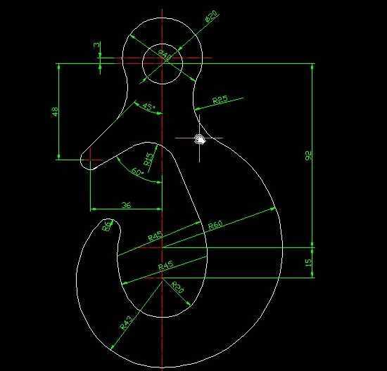 cad2010吊钩的绘制视频