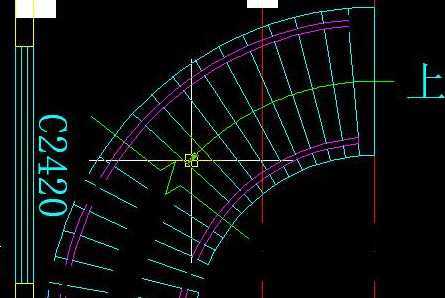 cad2005绘制弧形楼梯剖析线和箭头