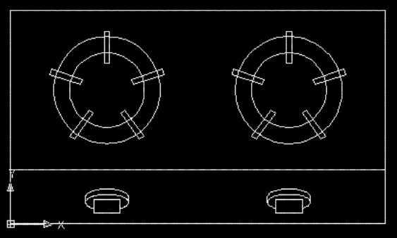 cad绘制天然气灶教程