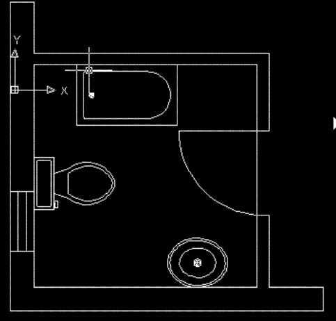 cad绘制卫生间平面布置图教程