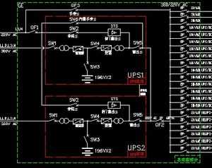 两台ups 60kva并联冗余系统图