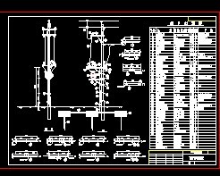 单杆变压器台装柱设计详图