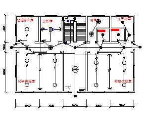 某学校实验楼照明平面图