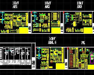 10kv一次系统图及二次原理图