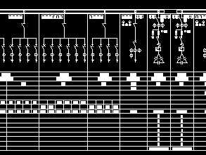 某电厂低压馈配电柜一次系统图