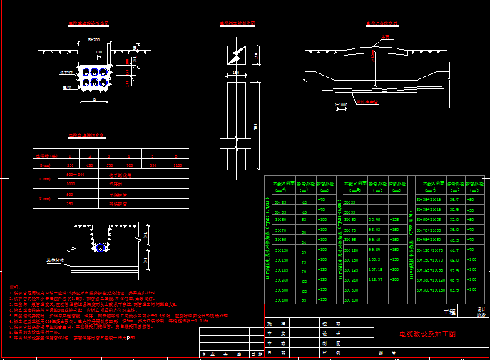 电力工程电缆敷设通用图