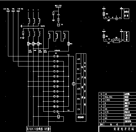 10kv电压互感器柜原理图