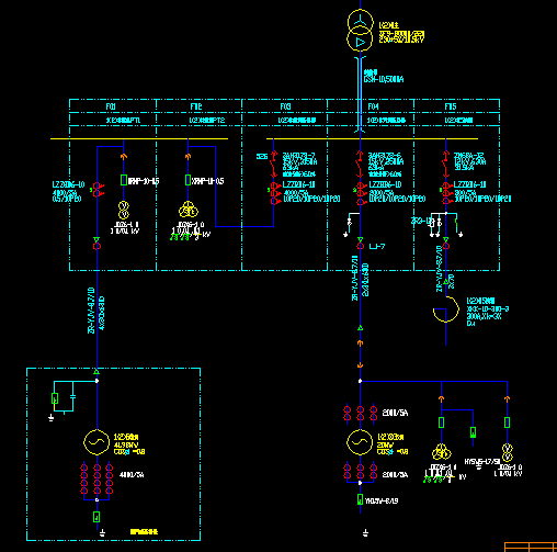 发电机出口10kv配电装置接线图