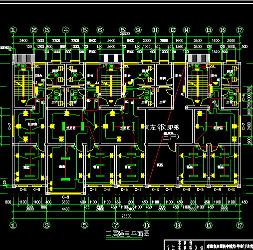 某高中六层公寓宿舍楼强弱电施工图纸