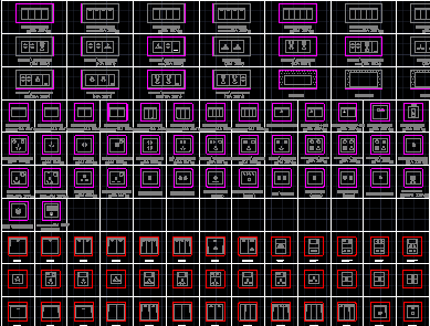 开关,插座面板立面图大全cad图块