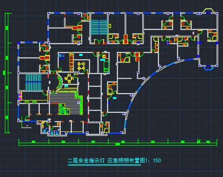 三层宾馆电路消防布置图