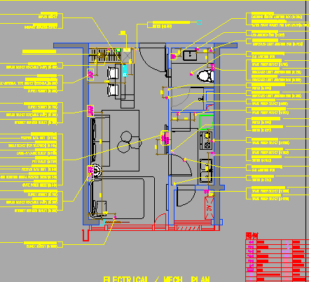 多层公寓室内装修水电施工图