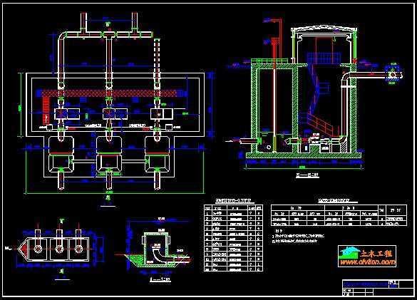取水头部及一级泵站工艺设计图
