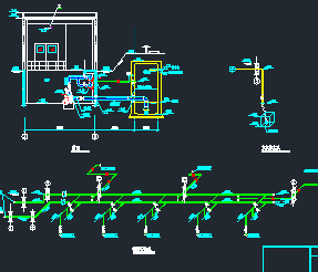 水泵房设备安装及配管设计图