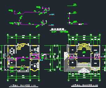 某三层别墅水电系统施工图免费下载 - 多层建筑给排水