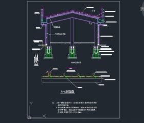 钢结构彩钢瓦屋面避雷带施工图