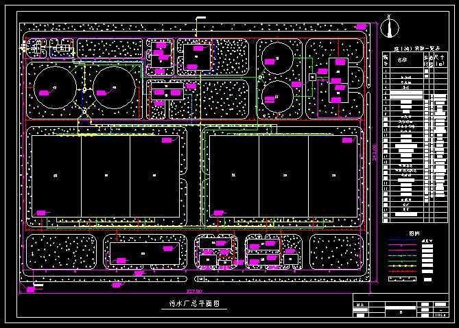 污水厂平面图