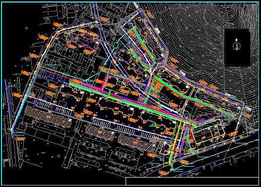 管网综合平面图免费下载 市政小区给排水图 土木工程网