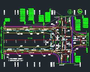 某市政道路给排水管线布置图