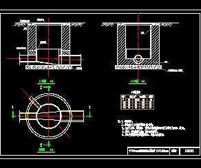圆形砖砌雨水检查井设计图