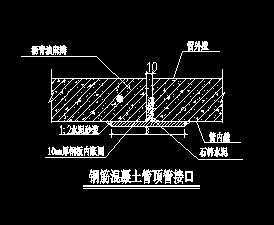 钢筋混凝土顶管接口大样图