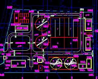 某城镇污水处理厂平面布置图