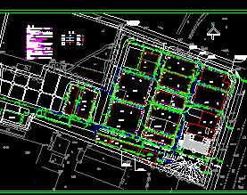 某酒厂厂区给排水管道总平面图