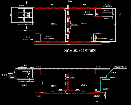 200m3集水池设计图纸