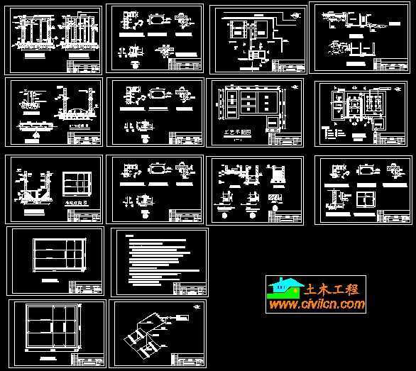 养猪厂废水处理全套施工图免费下载 环保图纸 土木工程网