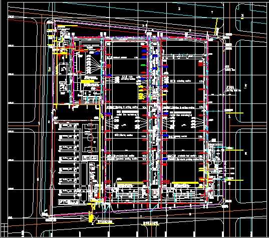 某大型工业厂房综合管线施工图