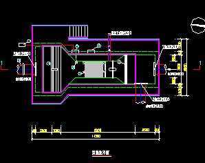 某城市污水厂紫外消毒池工艺图