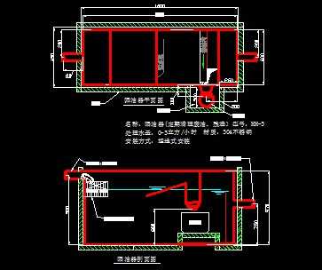 餐饮隔油池平面图