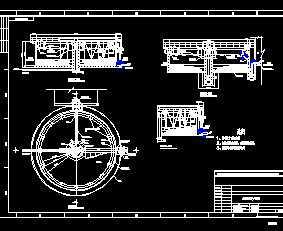 辐流式沉淀池平剖面图(含说明)