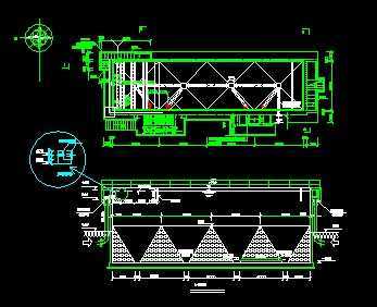 某水厂沉淀池平剖面图