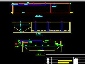好氧池管道机械布置剖面图