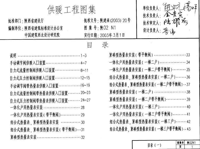 陕02n1 供暖工程图集