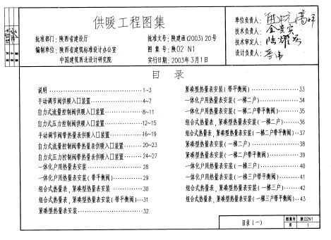 陕02n1 供暖工程免费下载 - 地方图集 - 土木工程网