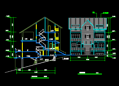 三层独栋别墅建筑设计图