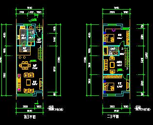 182平米三层联排别墅建筑平面设计图纸