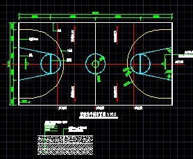 篮球场地布置图免费下载 - 建筑规划图 - 土木工程网