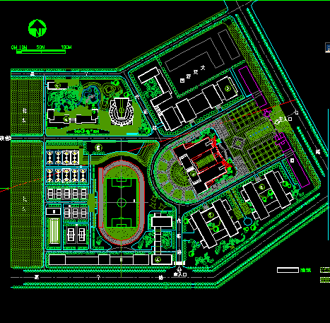 某大学校园规划平面图纸
