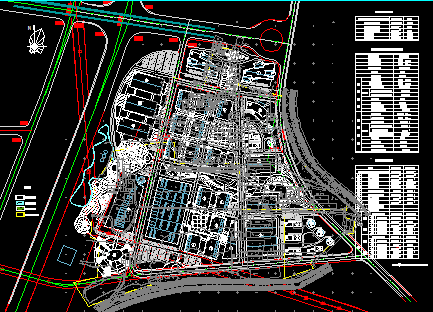某工业园建筑规划平面图