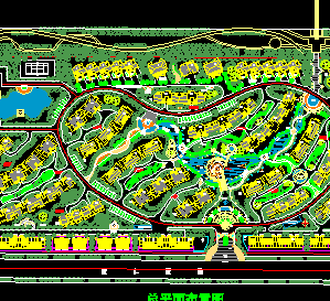 高档住宅区规划设计图纸