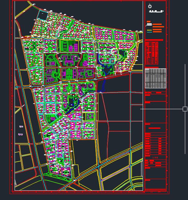 某大型住宅小区规划设计总平面图