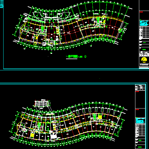 5层弧形办公楼建筑施工图