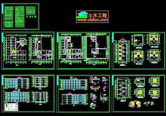 宿舍楼设计全套图免费下载 - 建筑户型平面图 - 土木