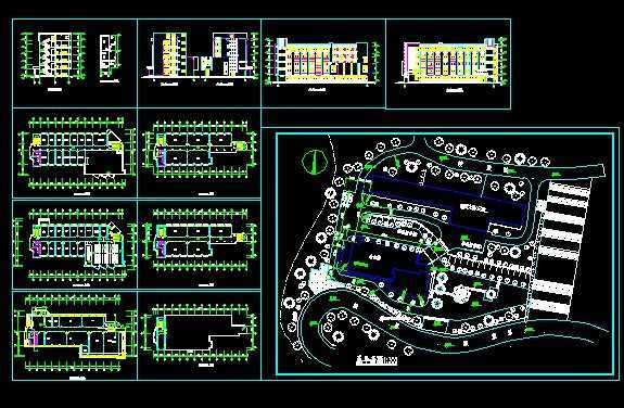 某高校行政办公楼免费下载 - 建筑户型平面图 - 土木