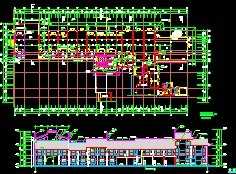 仿古商业街施工图免费下载 - 建筑户型平面图 - 土木